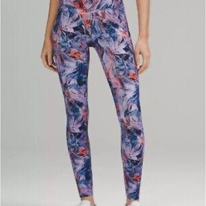 Lululemon Athletica Fast and Free Pant 28” Atmospheric Purple Multi